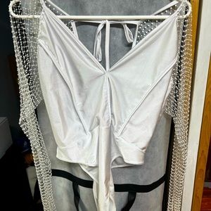White diamond bodysuit